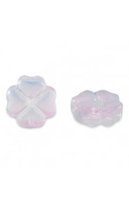Glasperle 10mm Glücksklee - Lilac